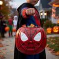 Spider-Man Pumpkin Bucket | Custom Halloween Candy Pail | Superhero Trick or Treat Basket Decor