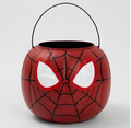 Spider-Man Pumpkin Bucket | Custom Halloween Candy Pail | Superhero Trick or Treat Basket Decor